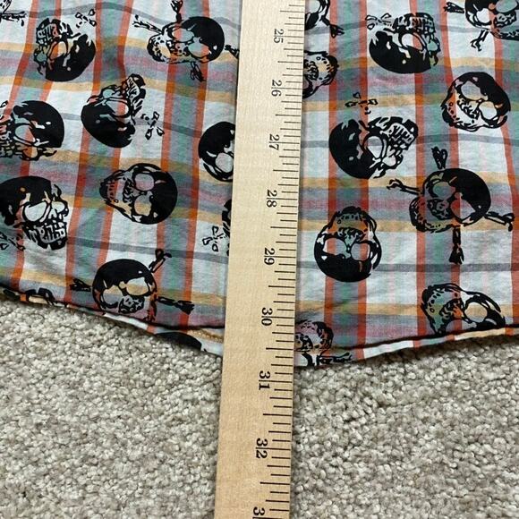 Rock Roll N Soul Shirt Mens L Skulls AOP Lightweight Western Grunge Y2K Biker - Picture 7 of 8